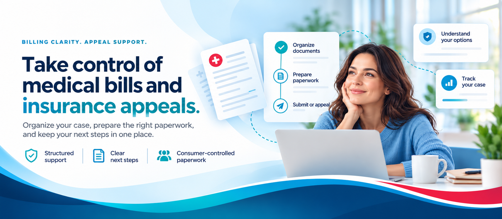 BillAppeal USA — take control of medical bills and insurance appeals; organize your paperwork and track your case.